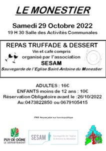 Repas Truffade @ Salle des Activités Communales